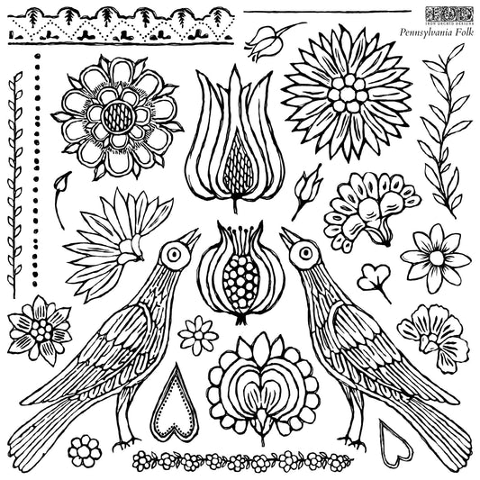 Pennsylvania Folk 12x12 IOD Stamp (1 sheet)