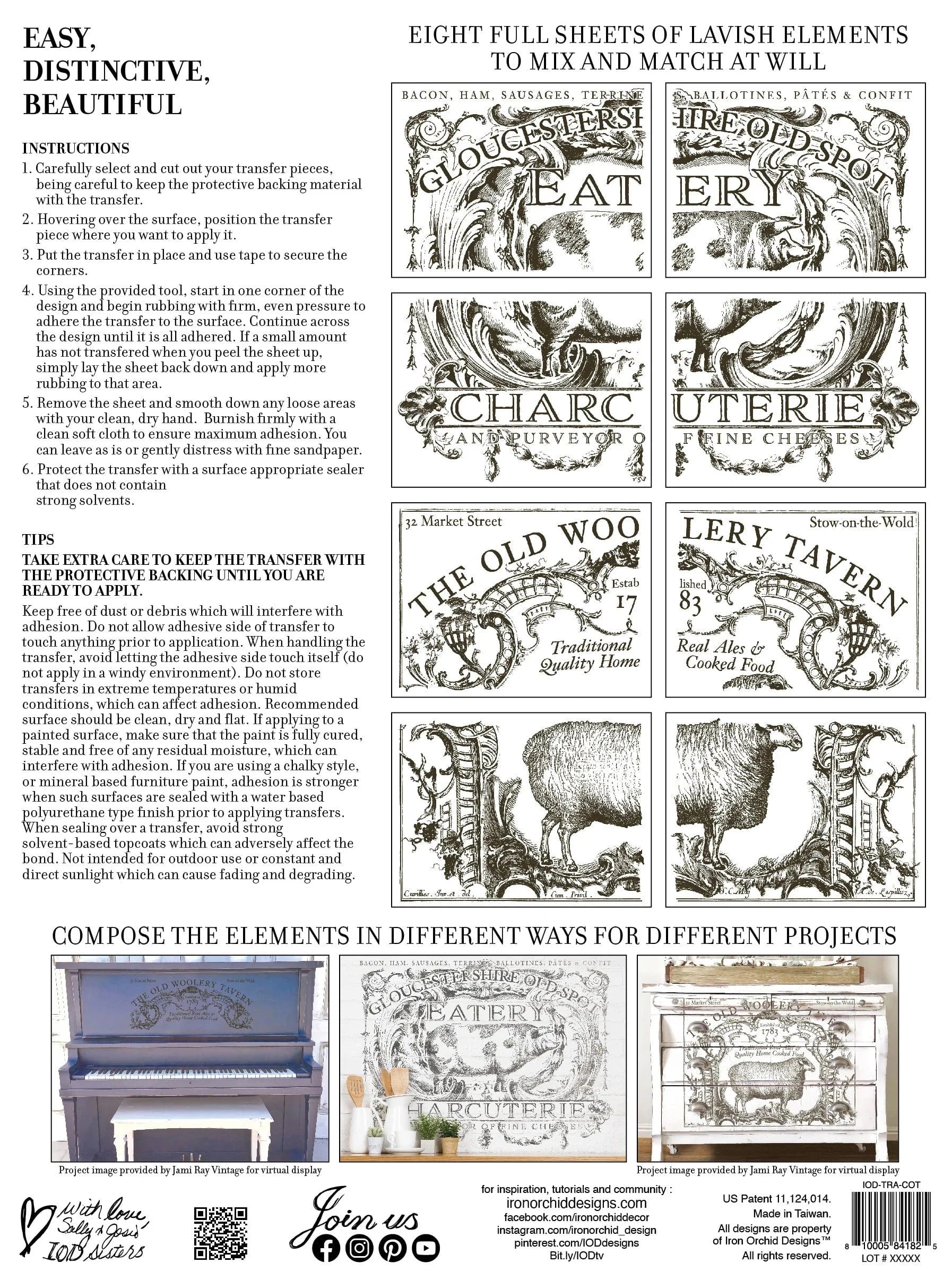IOD Transfers Cotswolds IOD Transfer 12x16 (8 Sheets)