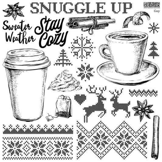 Locker61 Stamping Materials Cozy 12x12 IOD Stamp (1 sheet) *RETIRED*