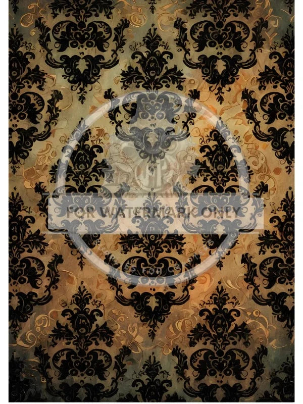 Decoupage Central Decoupage Paper A4 Vintage Patina Damask Decoupage Rice Paper (DC871)
