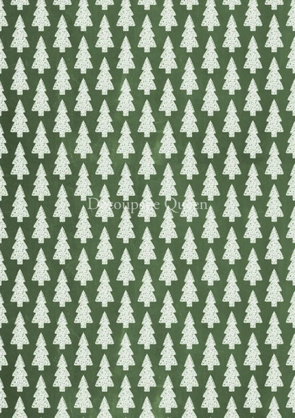 A4 Decoupage Queen Patterned Pines Vellum Paper