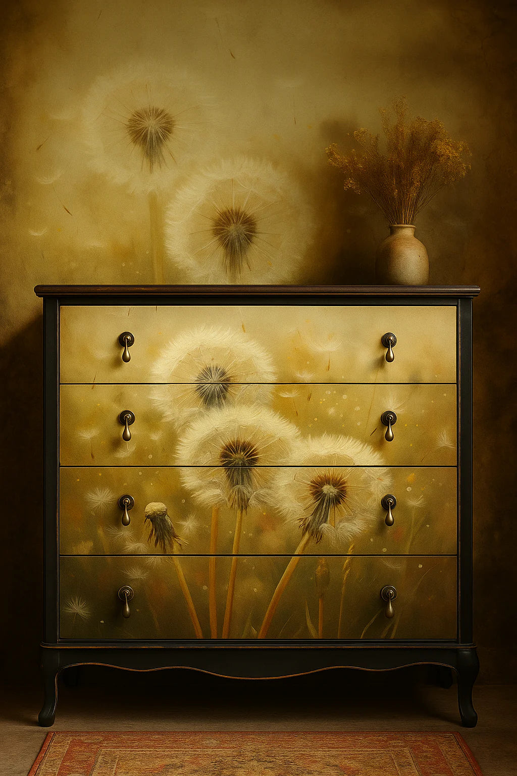 Dandelion - 23x33 Large A1 Size Decoupage Paper - Mint by Michelle