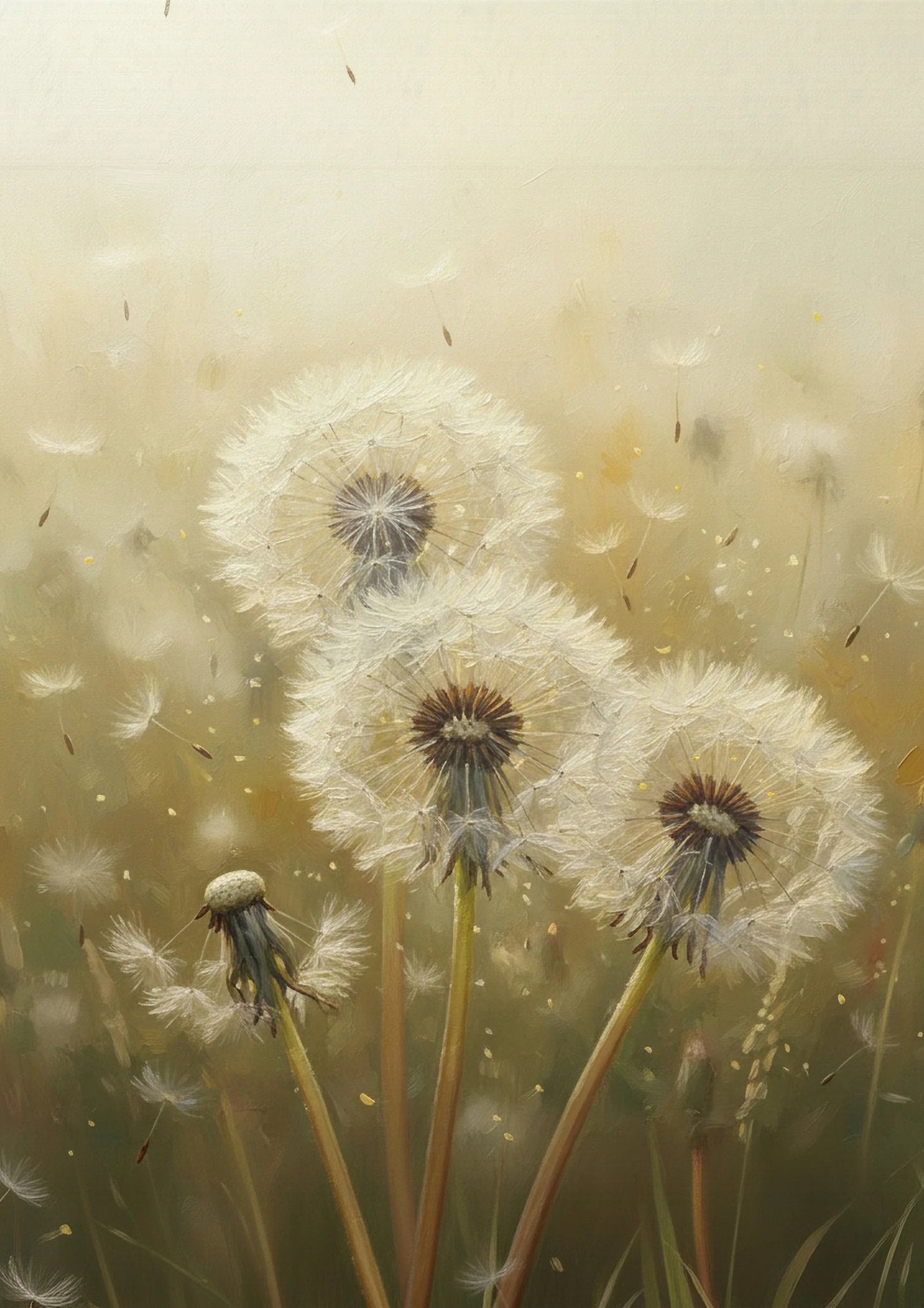 Dandelion - 23x33 Large A1 Size Decoupage Paper - Mint by Michelle