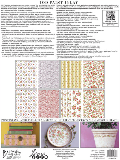 Ditsy Blooms IOD Paint Inlay 12x16 (8 Sheets)