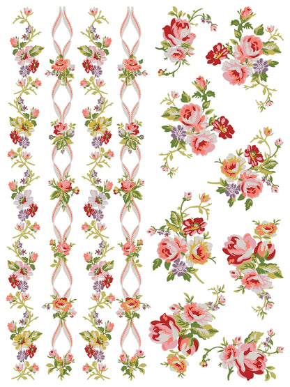 Ditsy Blooms IOD Paint Inlay 12x16 (8 Sheets)