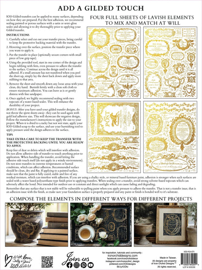 IOD Transfers Etiquettes IOD Transfer 12x16 (4 Sheets)