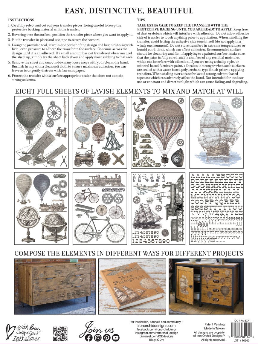 IOD Transfers Exploration IOD Transfer 12x16 (8 Sheets) *RETIRED*