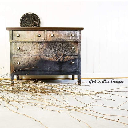 Sepia Tree Mint - 23.4" x 33.1" A1 Size Decoupage Paper - Mint by Michelle