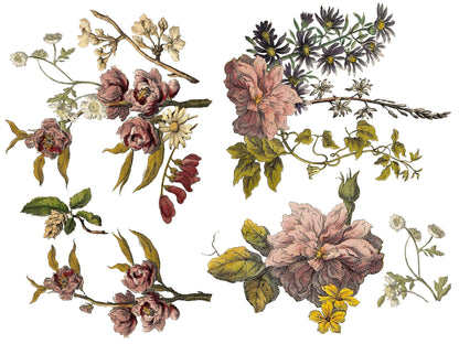 Floral Anthology IOD Transfer 12x16 Pad (4 sheets)