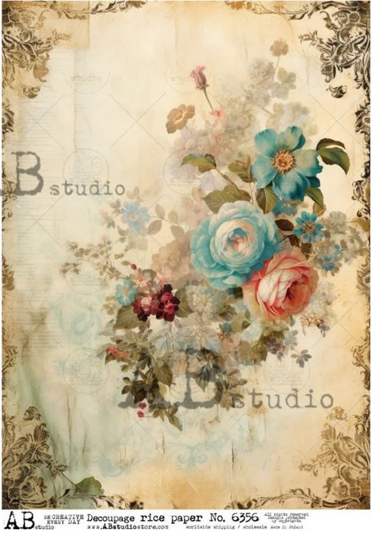 Florentine Bouquet Decoupage Rice Paper (AB Studios No 6356)