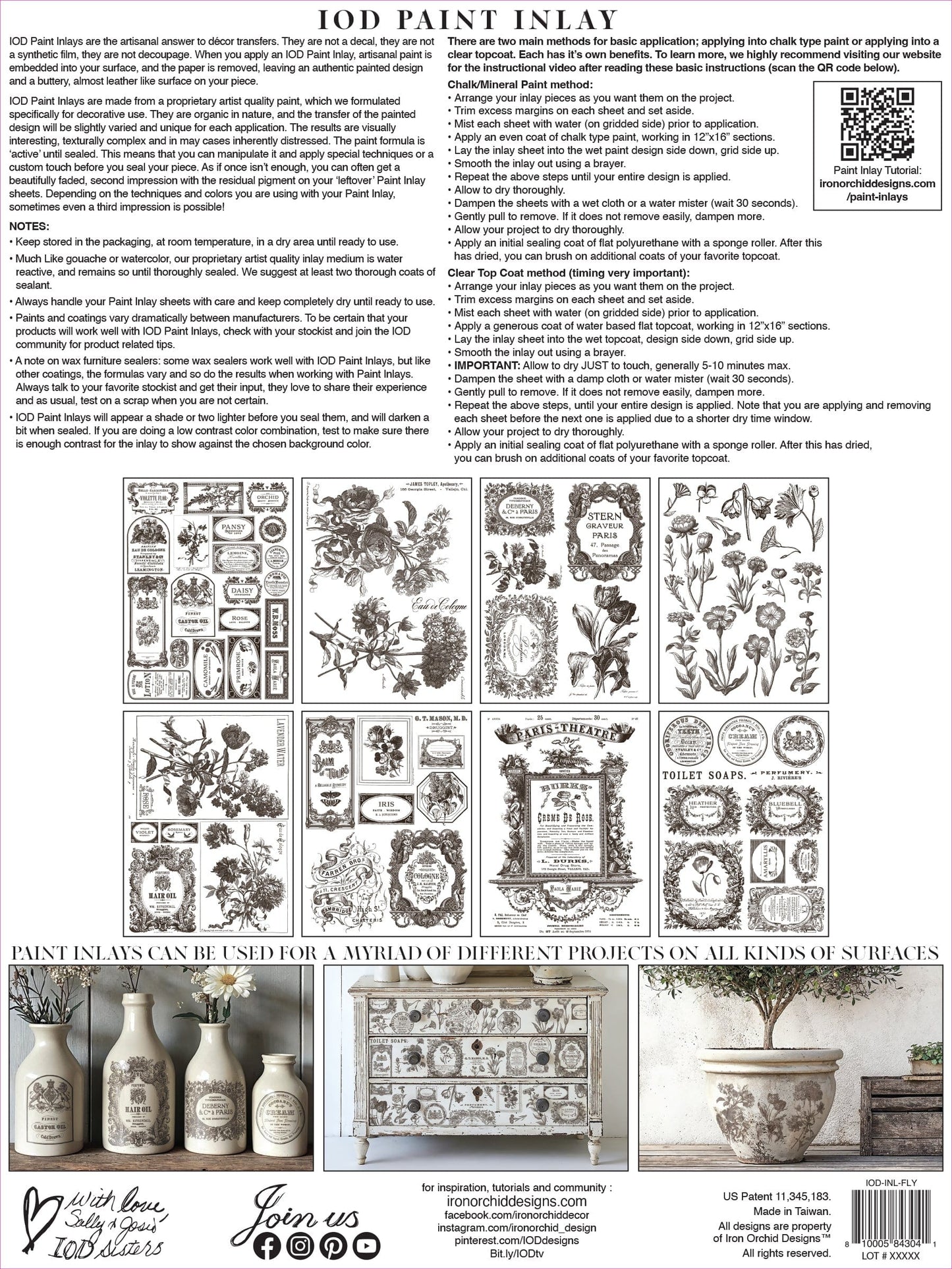 Floriography IOD Paint Inlay 12x16 (8 Sheets)