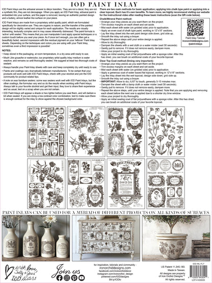 Floriography IOD Paint Inlay 12x16 (8 Sheets)