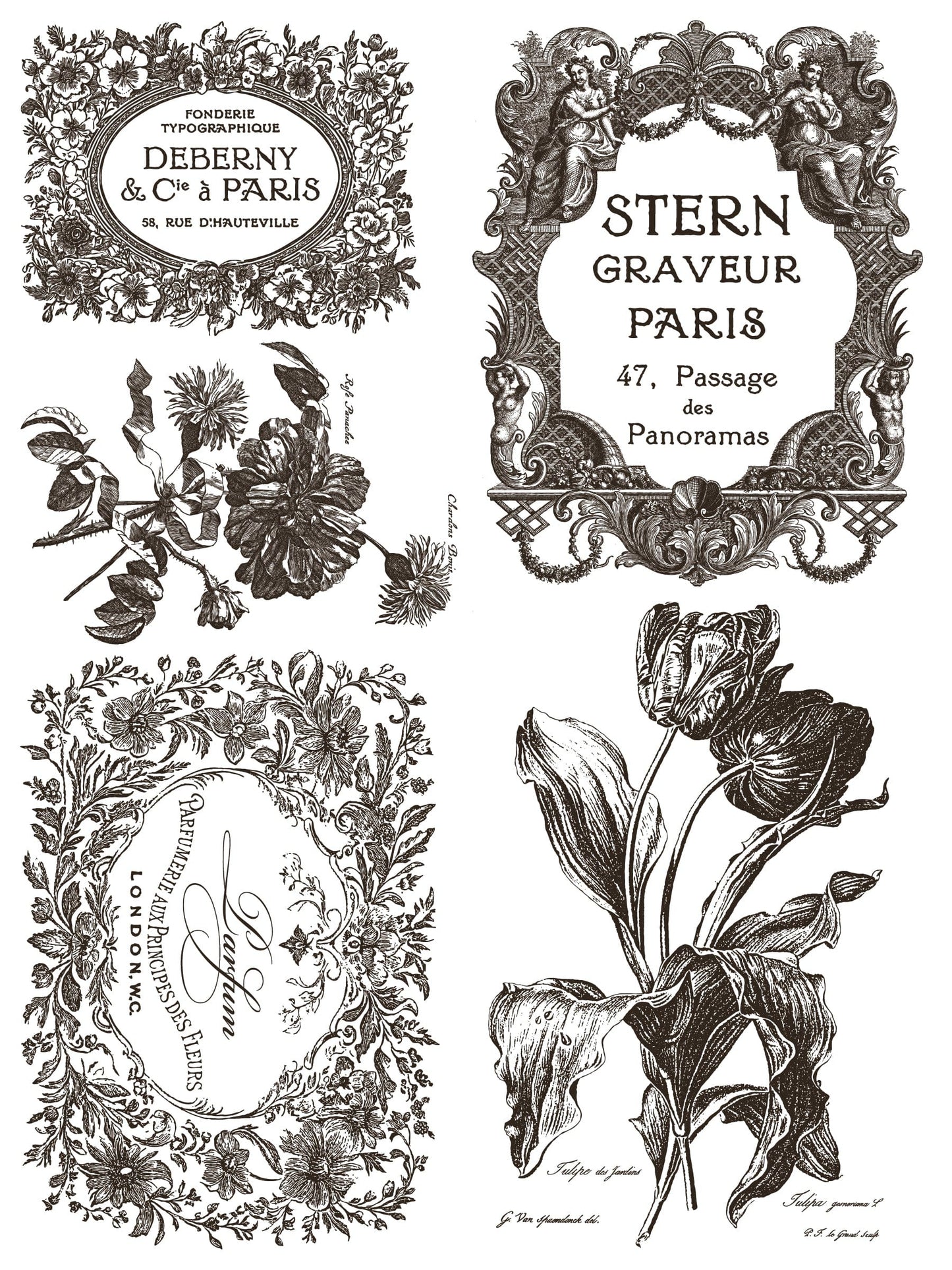 Floriography IOD Paint Inlay 12x16 (8 Sheets)