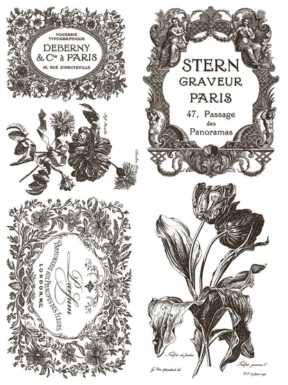 Floriography IOD Paint Inlay 12x16 (8 Sheets)