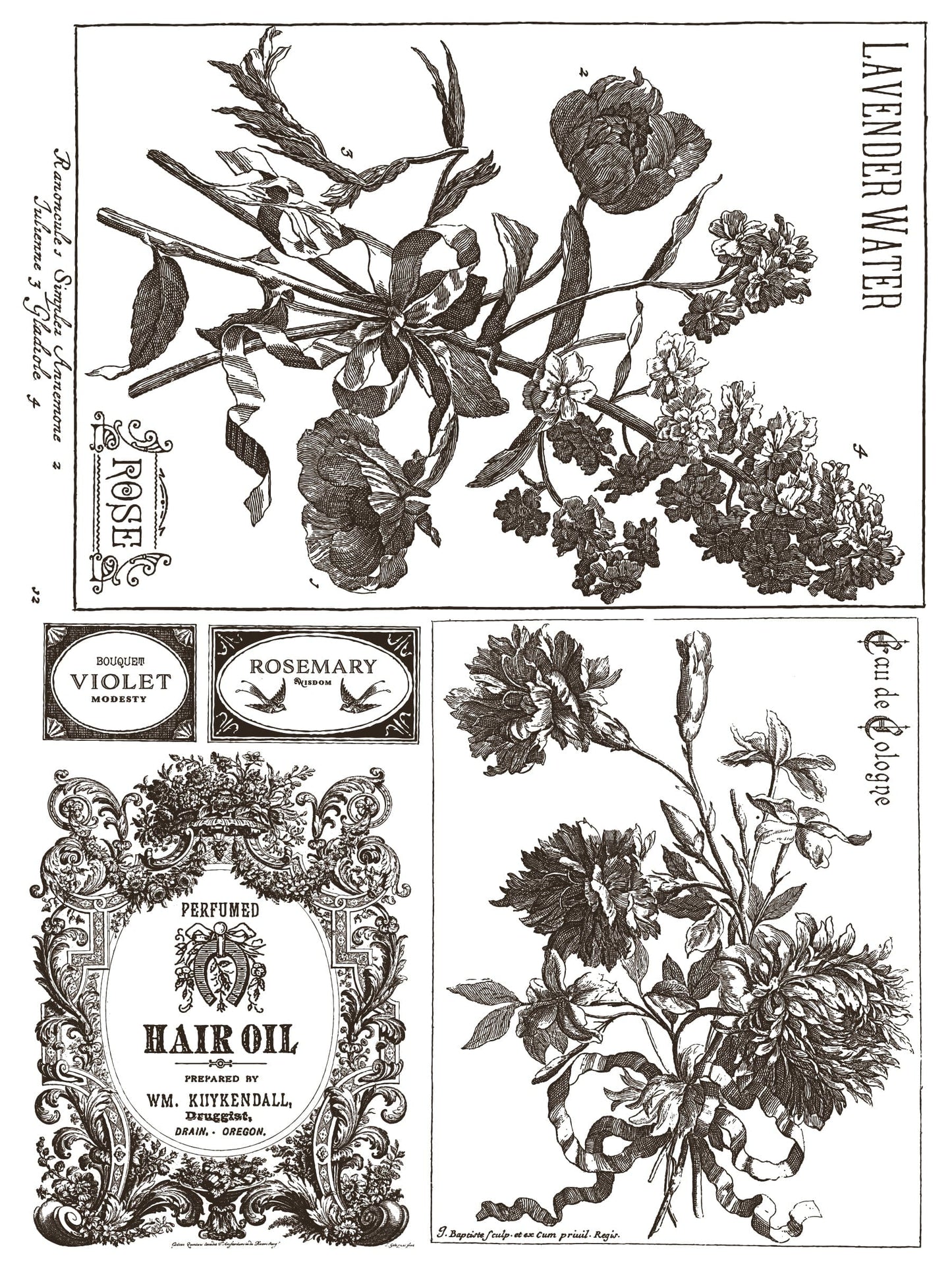 Floriography IOD Paint Inlay 12x16 (8 Sheets)
