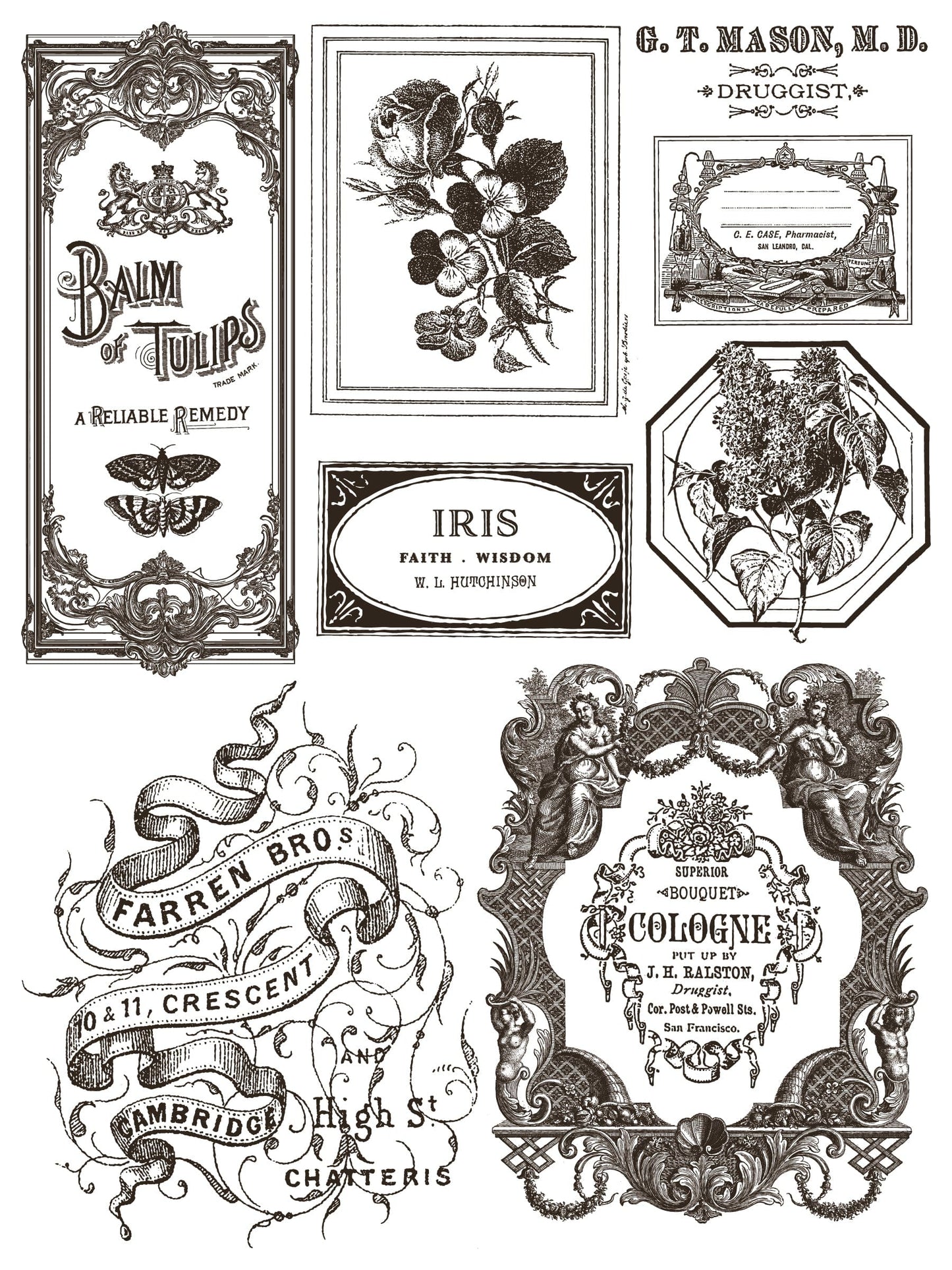 Floriography IOD Paint Inlay 12x16 (8 Sheets)