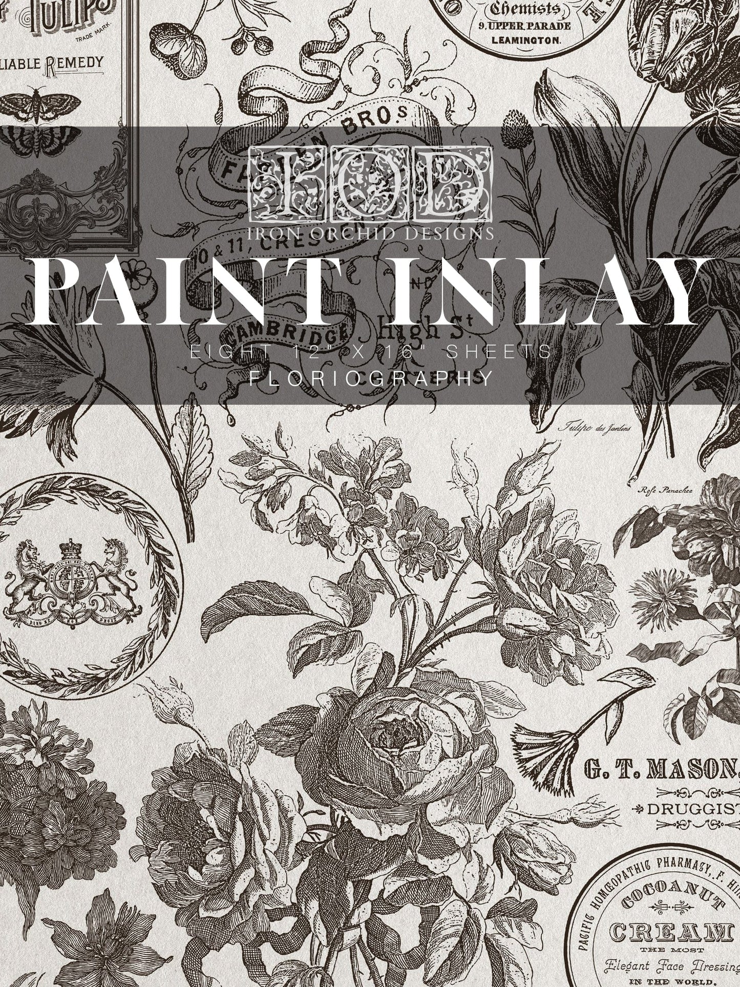 Floriography IOD Paint Inlay 12x16 (8 Sheets)