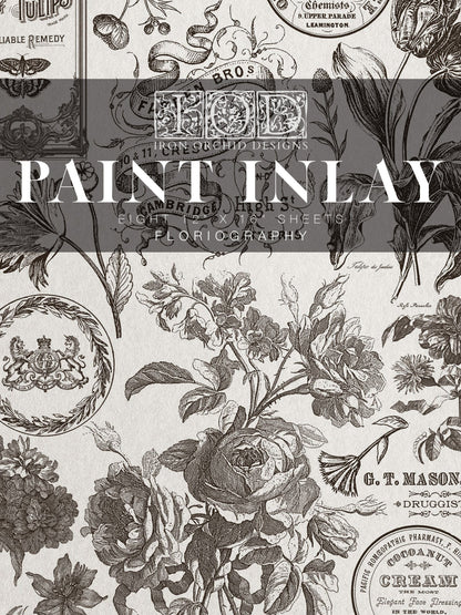Floriography IOD Paint Inlay 12x16 (8 Sheets)