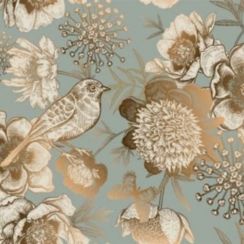 Mint By Michelle Decoupage Paper Foil Bird Mint A1 Size Large Decoupage Paper