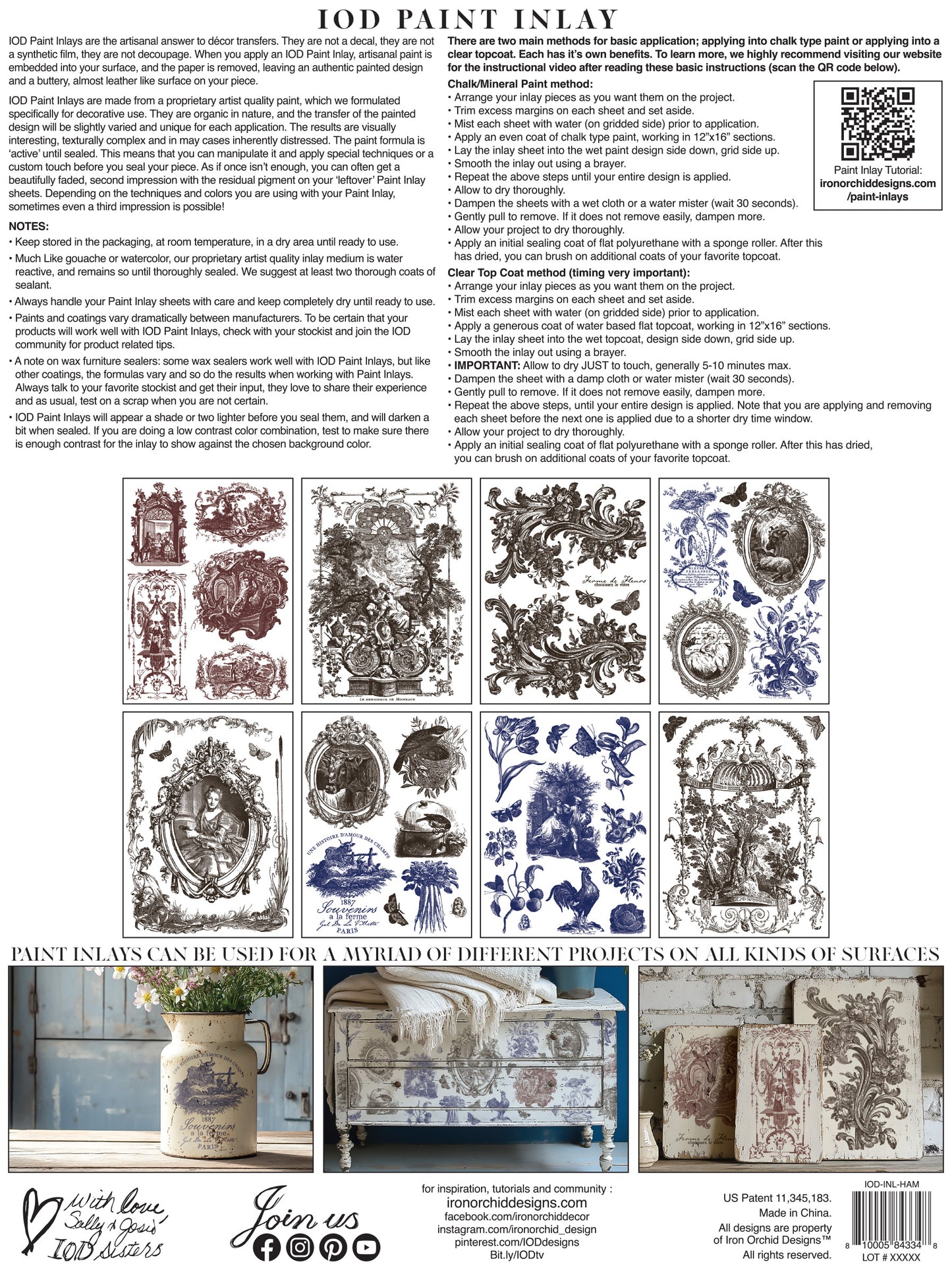 Hameau de la Reine 12x16 IOD Paint Inlay (8 Sheets)