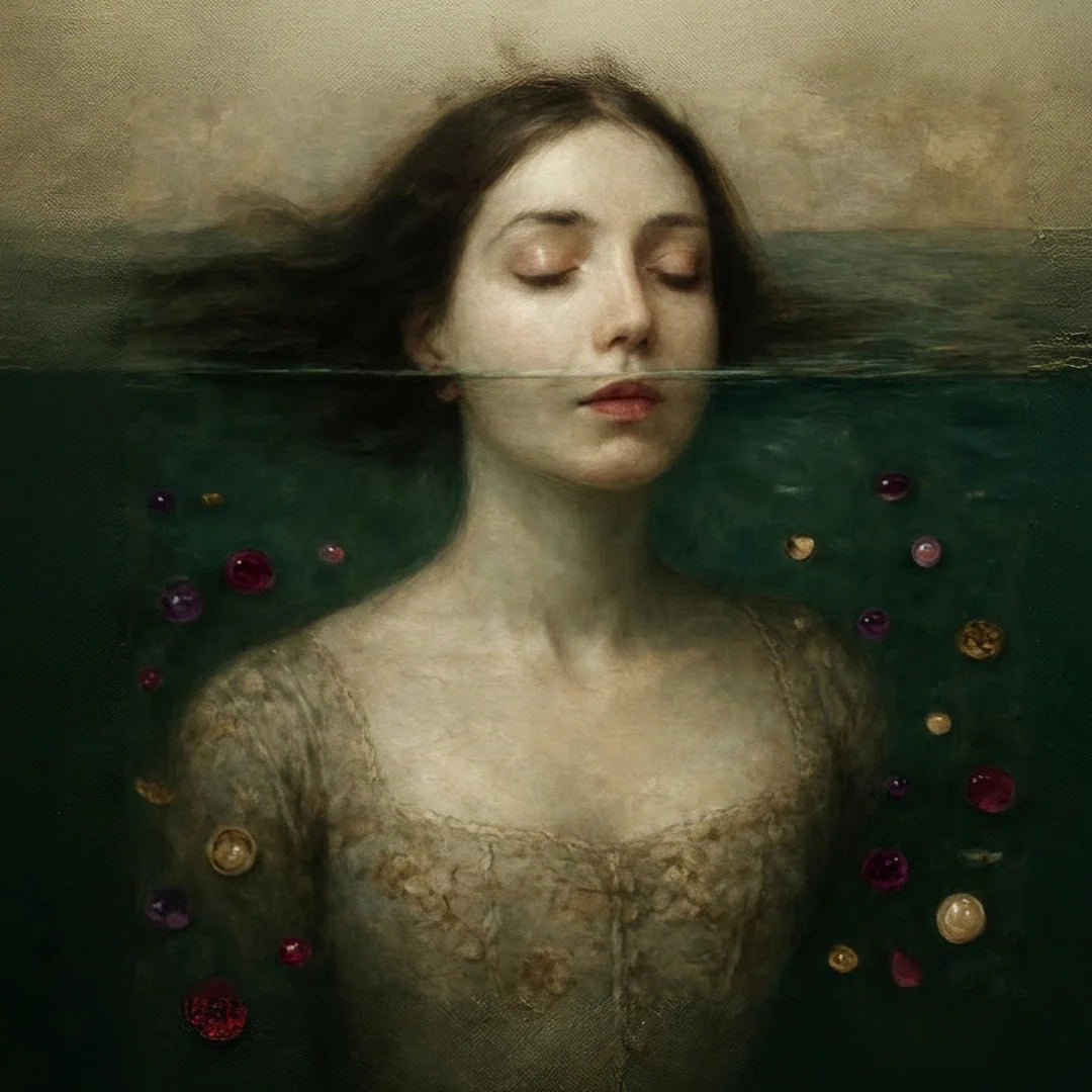 Head Above Water - 11.7 x 16.5 A3 Size Decoupage Paper - Mint by Michelle