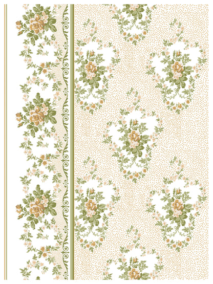 IOD Alfred Peats & Co Paint Inlay | 8 Sheet Large Decor Inlay by Iron Orchid Designs | Vintage Floral Wallpaper Design