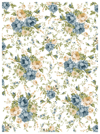 IOD Alfred Peats & Co Paint Inlay | 8 Sheet Large Decor Inlay by Iron Orchid Designs | Vintage Floral Wallpaper Design