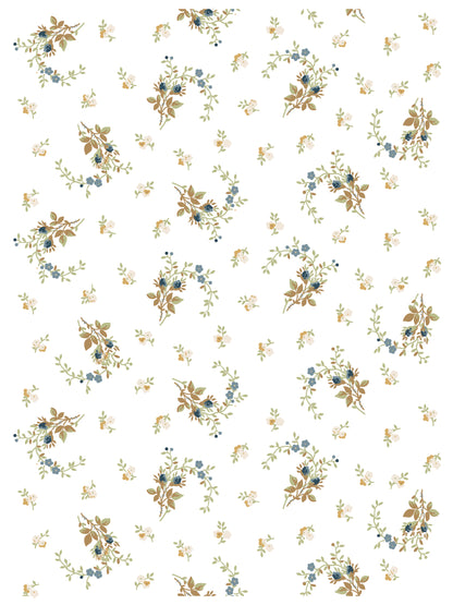 IOD Alfred Peats & Co Paint Inlay | 8 Sheet Large Decor Inlay by Iron Orchid Designs | Vintage Floral Wallpaper Design