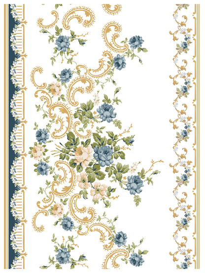 IOD Alfred Peats & Co Paint Inlay | 8 Sheet Large Decor Inlay by Iron Orchid Designs | Vintage Floral Wallpaper Design