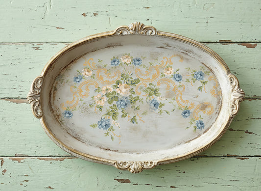 IOD Alfred Peats & Co Paint Inlay | 8 Sheet Large Decor Inlay by Iron Orchid Designs | Vintage Floral Wallpaper Design