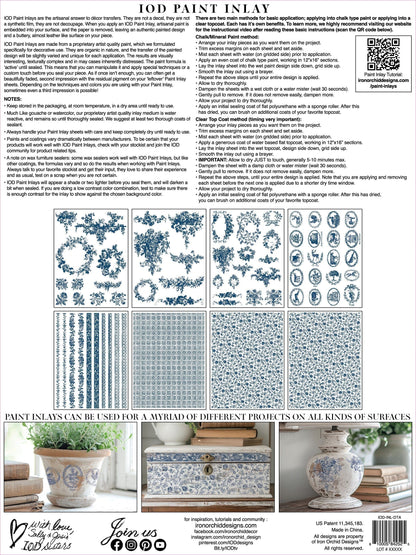 Delft Traditions Azure IOD Paint Inlay 12x16 (8 Sheets)