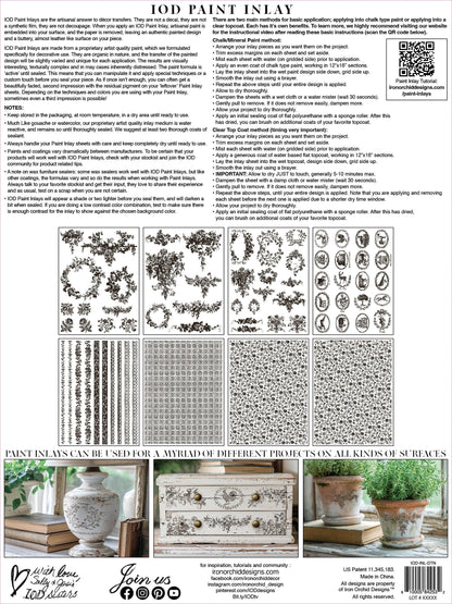 Delft Traditions Noir IOD Paint Inlay 12x16 (8 Sheets)