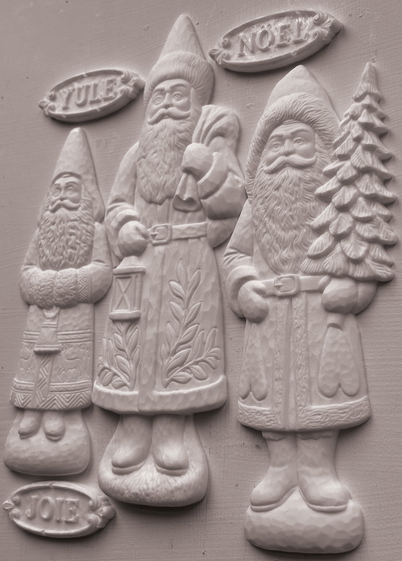 Belsnickel IOD Mould | 6x10 Vintage Christmas Santa Decor Mould by Iron Orchid Designs | Heirloom Holiday Silicone Casting Mould