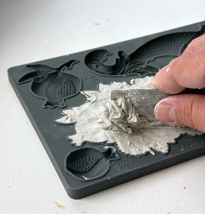 Cornucopias IOD Mould | 6x10 Harvest Cornucopia Decor Mould by Iron Orchid Designs | Vintage Thanksgiving Silicone Casting Mould
