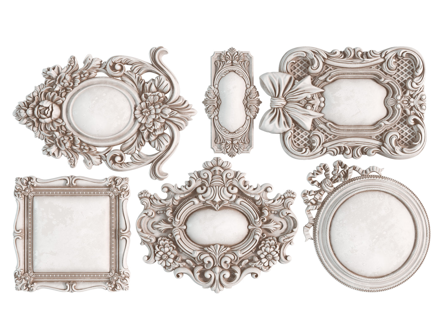 IOD Frames 3 Mould – 6x10 Silicone Decor Mould by Iron Orchid Designs – Ornate Vintage Frames for Furniture & DIY Projects