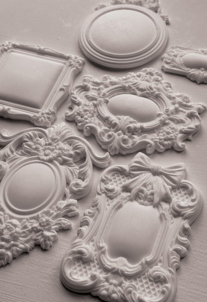 IOD Frames 3 Mould – 6x10 Silicone Decor Mould by Iron Orchid Designs – Ornate Vintage Frames for Furniture & DIY Projects