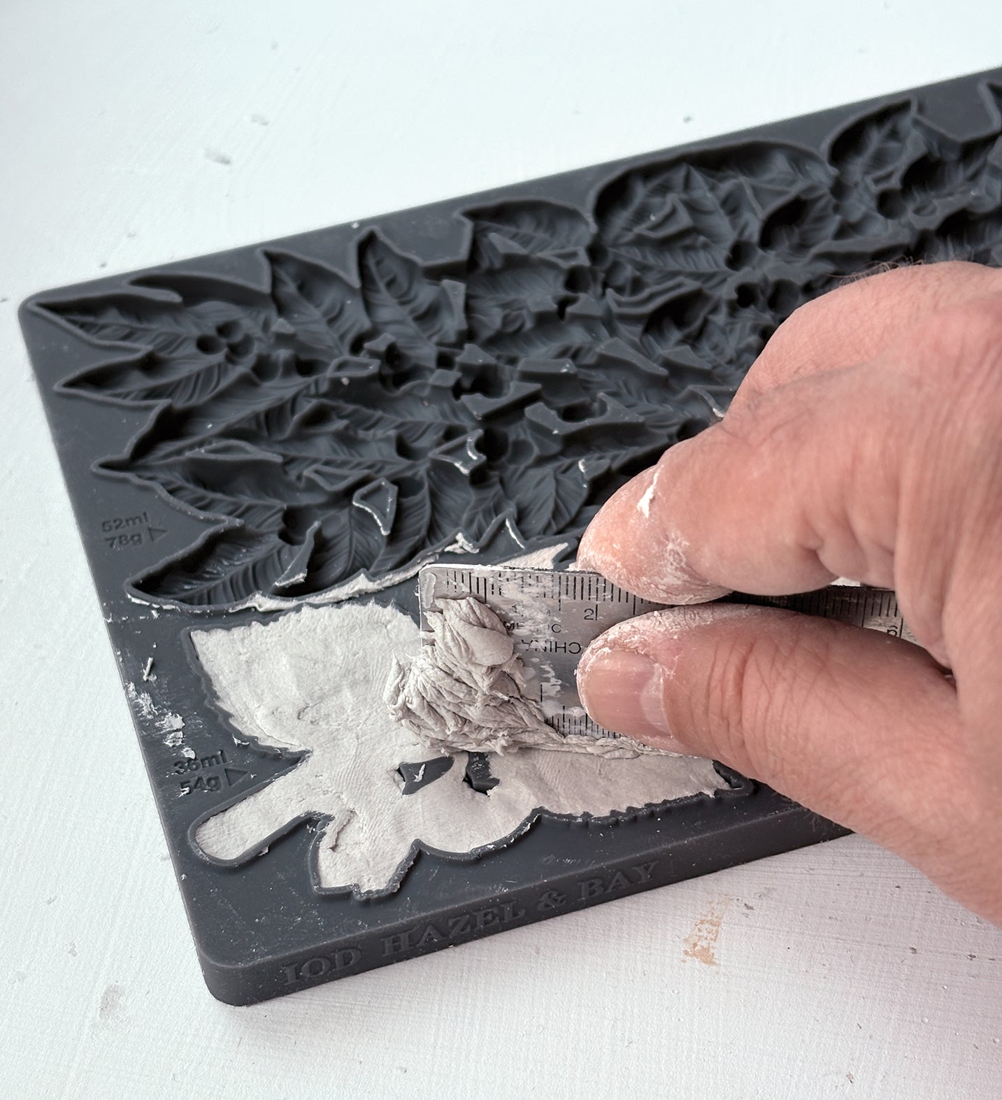 Hazel & Bay IOD Mould | 6x10 Botanical Foliage & Berry Decor Mould by Iron Orchid Designs | Nature-Inspired Silicone Casting Mould