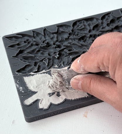 Hazel & Bay IOD Mould | 6x10 Botanical Foliage & Berry Decor Mould by Iron Orchid Designs | Nature-Inspired Silicone Casting Mould
