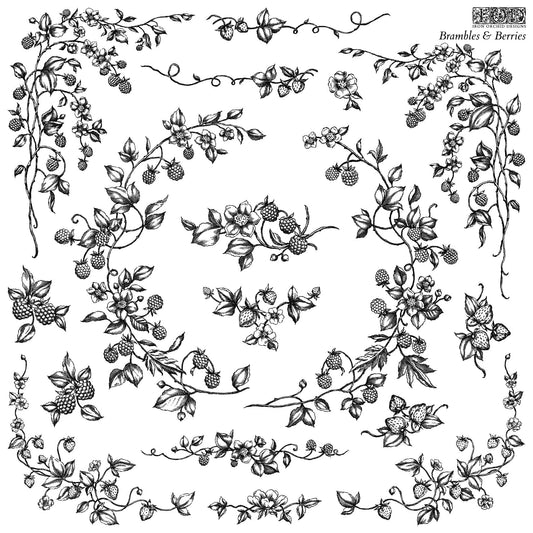 Brambles & Berries 12x12 IOD Stamp (1 sheet)
