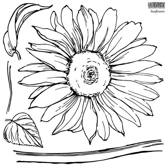 Sunflowers 12x12 IOD Stamp (2 sheets)
