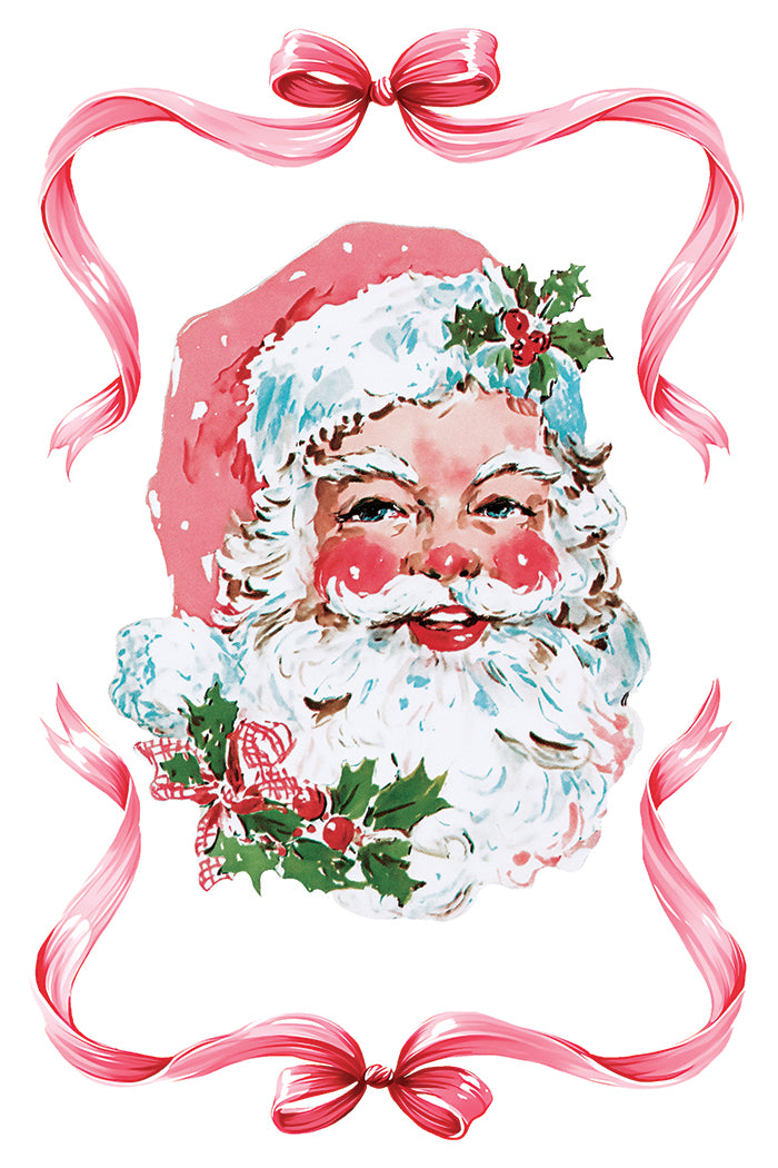 Darling Holiday IOD Transfer | 8x12 Vintage Christmas Decor Transfer by Iron Orchid Designs | Whimsical Santa & Holiday Rub-On Transfer Set