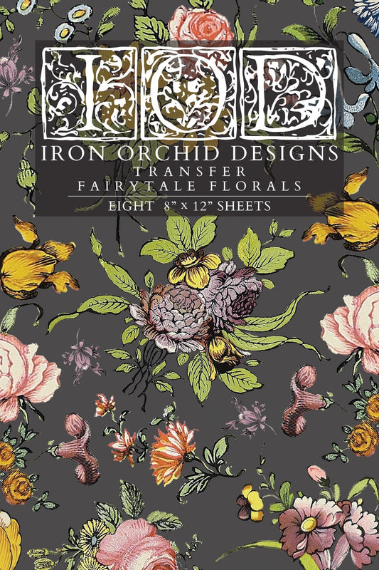 Fairytale Florals IOD Transfer 8x12 Pad (8 sheets)