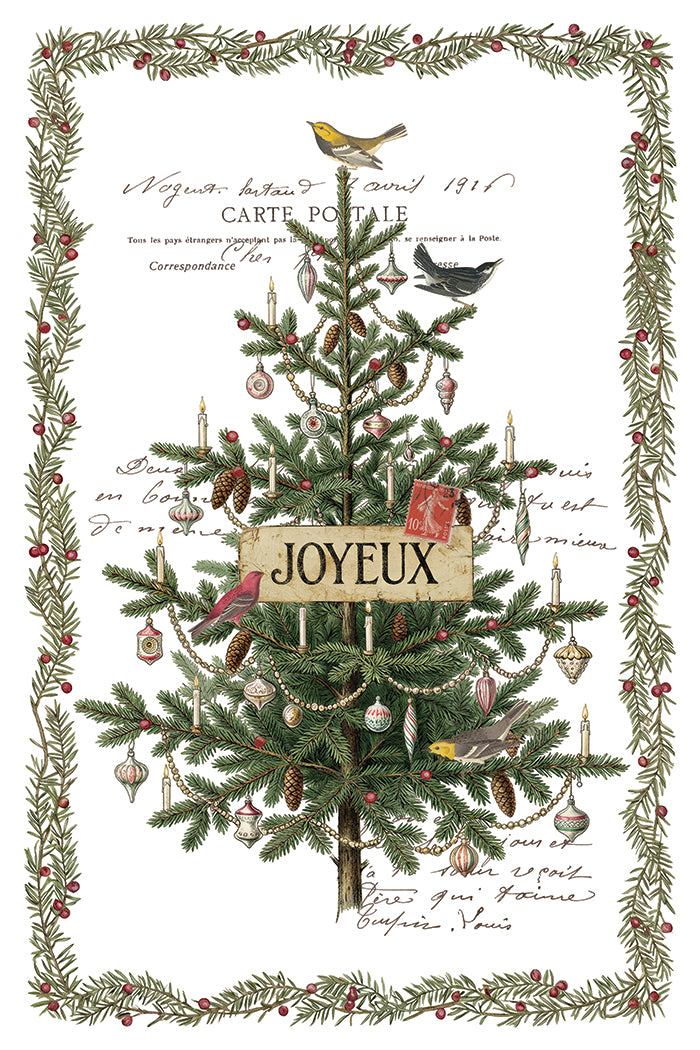 Winter's Calling IOD Transfer | 8x12 Vintage Winter Wildlife Decor Transfer by Iron Orchid Designs | Woodland Christmas Rub-On Transfer Set
