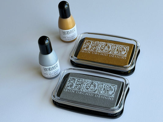IOD Metallic Pigment Ink - Gold Shimmer & Silver Sparkle