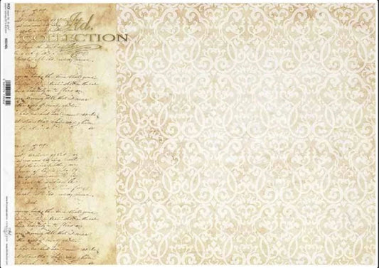 Decoupage Central Decoupage Paper A3 Writing on the Wall Decoupage Rice Paper (ITD No. R0240L)