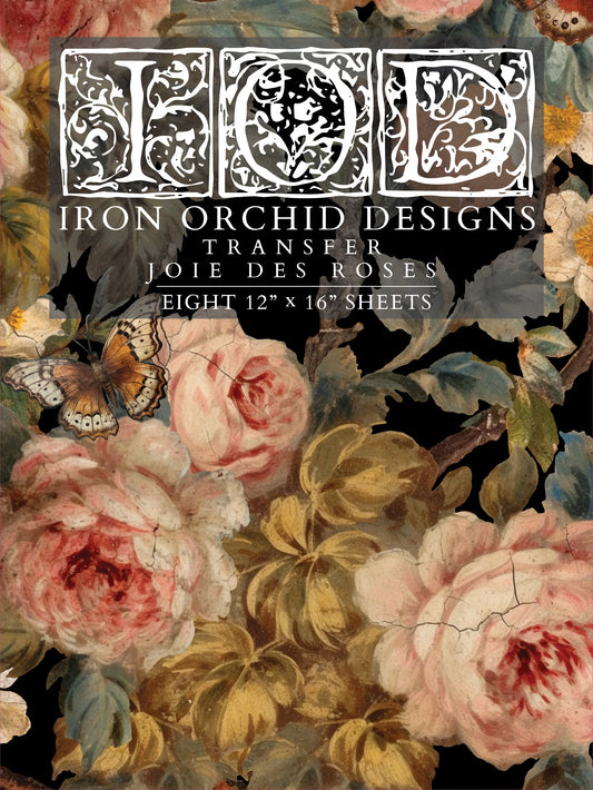 Joie Des Roses IOD Transfer 12x16 Pad (8 sheets)