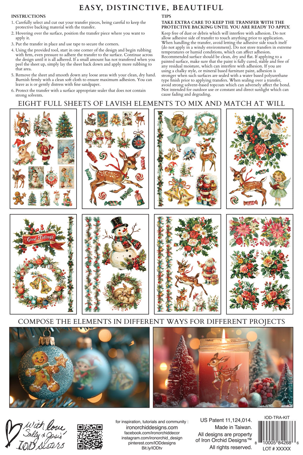 RETIRED Kitschy Christmas IOD Transfer 8x12 (8 Sheets)