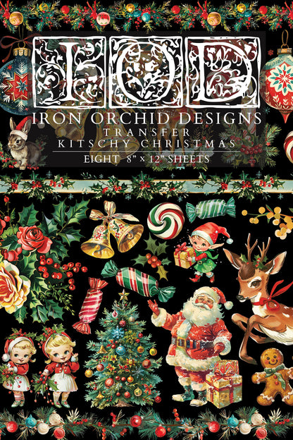 RETIRED Kitschy Christmas IOD Transfer 8x12 (8 Sheets)