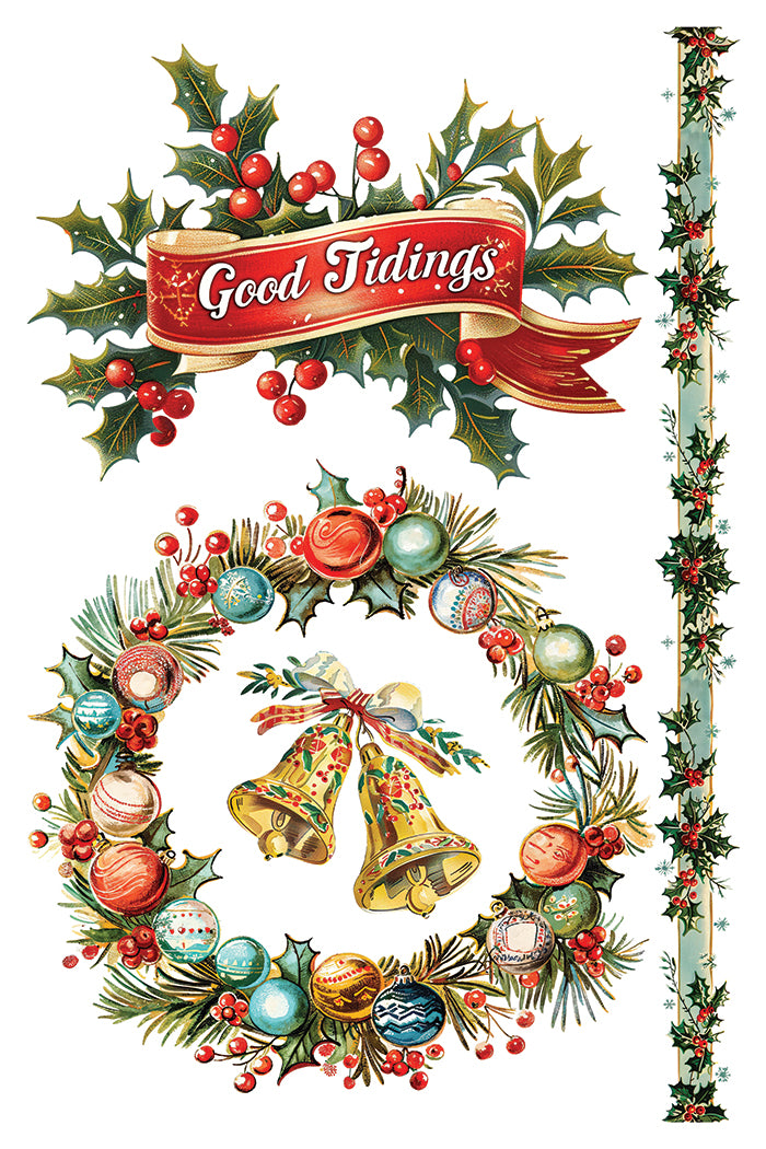RETIRED Kitschy Christmas IOD Transfer 8x12 (8 Sheets)