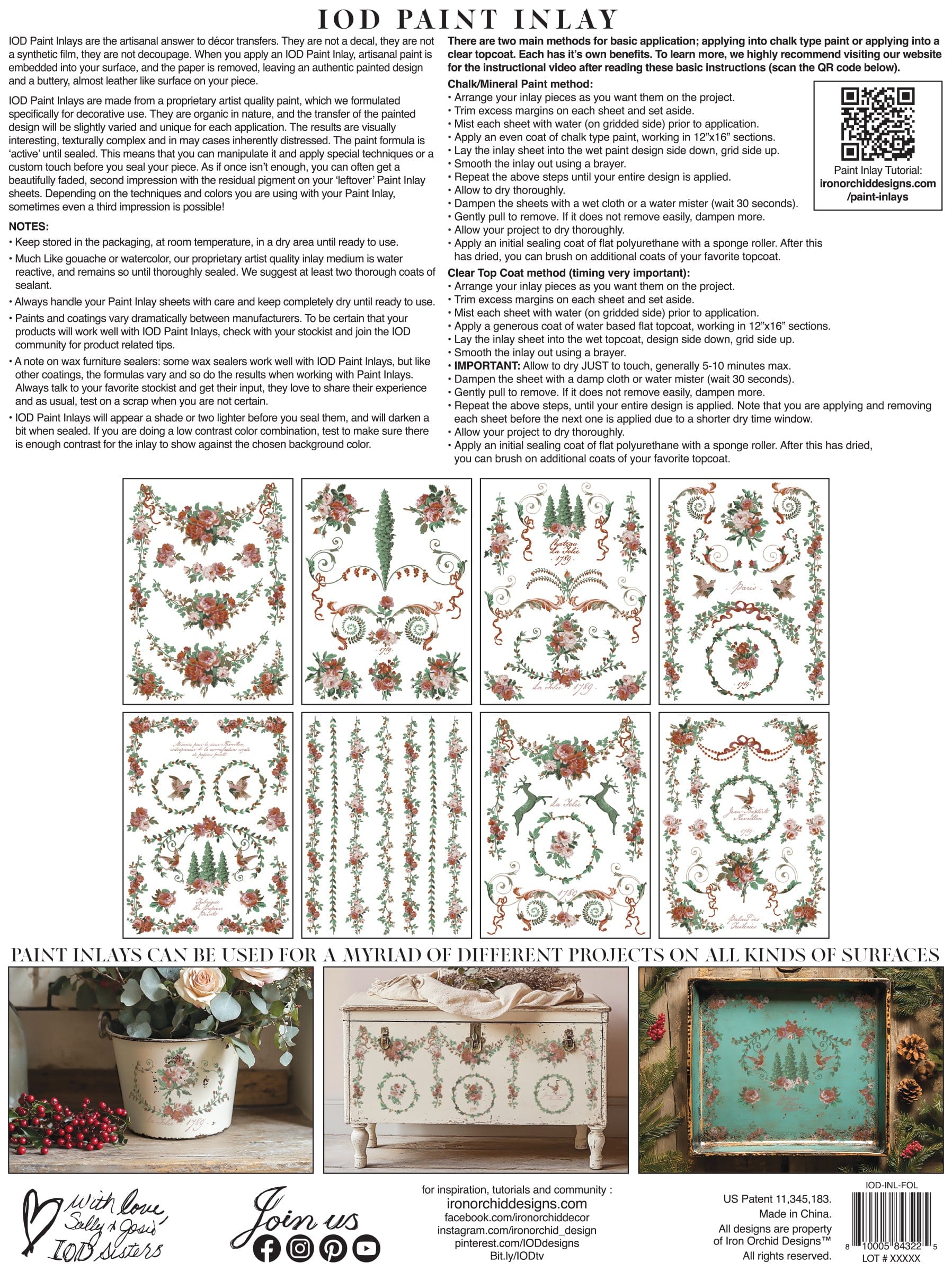 IOD Paint Inlay La Folie IOD Paint Inlay 12x16 (8 sheets)